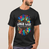 Lunch Lady Work Cafeteria Sunflower Leopard Thanks Tシャツ (正面)
