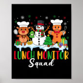 Lunch Monitor Squad Reindeer Snowman Gingerbread C ポスター (正面)