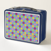 Lunchbox with felt flowers pattern Var01 メタルランチボックス (正面)