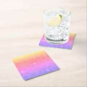 Luncheon Paper Napkins in pink purple yellow スクエアペーパーコースター (インサイチュ)