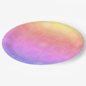 Luncheon Paper Napkins in pink purple yellow ペーパープレート (アングル)