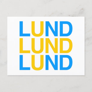 LUNDスウェーデン国旗 ポストカード