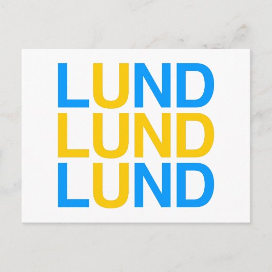 LUNDスウェーデン国旗 ポストカード (正面)