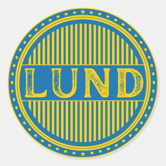Lund City Pride Emblem – Swedish Identity ラウンドシール (正面)