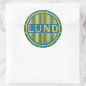 Lund City Pride Emblem – Swedish Identity ラウンドシール (バッグ)