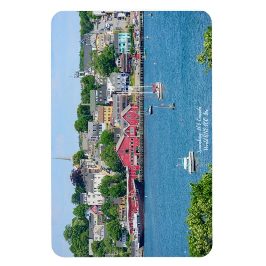 Lunenburg、NSウォーターフロントフレキシブルマグネット マグネット (縦)