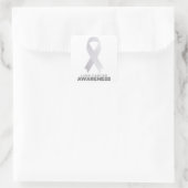 Lung Cancer Awareness スクエアシール (バッグ)