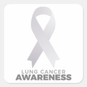 Lung Cancer Awareness スクエアシール (正面)