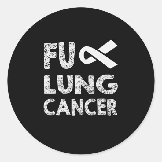 Lung Cancer Awareness Pearl Ribbon ラウンドシール (正面)