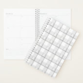 Lung Cancer Awareness Plaid Planner, White Ribbon プランナー手帳 (ディスプレー)