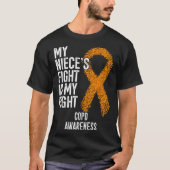 Lung Disease My Niece s Fight Is My Fight COPD Awa Tシャツ (正面)