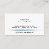 Lung Specialist博士の私用医院カード 名刺 (裏面)