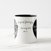 Lung Transplant Wildflower Breath of Life Black ツートーンマグカップ (中央)