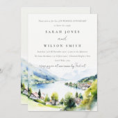 Lungern Switzerland Landscape Wedding Anniversary 招待状 (正面/裏面)