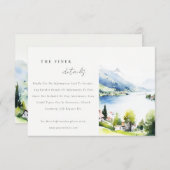 Lungern Switzerland Landscape Wedding Details エンクロージャーカード (正面/裏面)