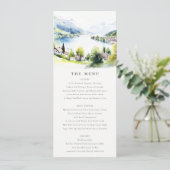 Lungern Switzerland Landscape Wedding Menu Card 招待状 (スタンド正面)