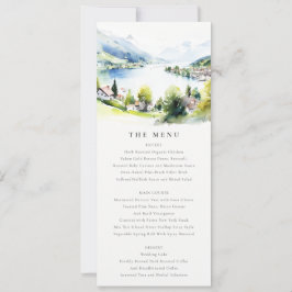 Lungern Switzerland Landscape Wedding Menu Card 招待状