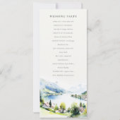 Lungern Switzerland Landscape Wedding Program 招待状 (裏面)