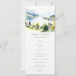 Lungern Switzerland Landscape Wedding Program 招待状