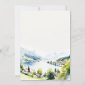 Lungern Switzerland Watercolor Wedding Shower 招待状 (裏面)