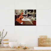 Lungren In The Cafe Painting ポスター (キッチン)