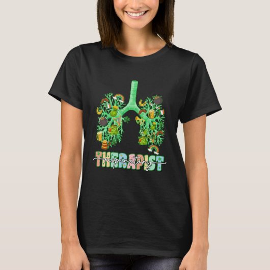 Lungs Irish Shamrock Respiratory Therapist St Patr Tシャツ (正面)