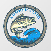 "Lunker Club" Fishing ウィンドウサイン (シート)