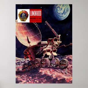 Lunokhod、USSR、1973年 – ソ連のヴィンテージ宇宙ポスター ポスター