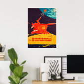 Lunokhod, USSR, 1973 – ソ連のヴィンテージ宇宙ポスター ポスター (ホームオフィス)