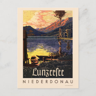 Lunzersee Niederdoau Austria Vintage Poster 1938 ポストカード