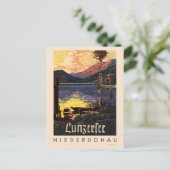 Lunzersee Niederdoau Austria Vintage Poster 1938 ポストカード (スタンド正面)