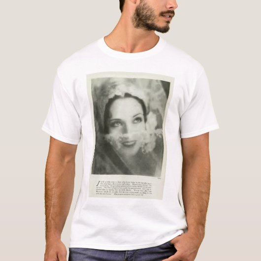 Lupe Velezの1929年のヴィンテージのポートレートのTシャツ Tシャツ (正面)
