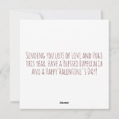 Lupercalia Astronaut Space Love Valentine シーズンカード (裏面)