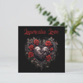Lupercalia Black Thorns & Roses Heart Valentine's シーズンカード (スタンド正面)