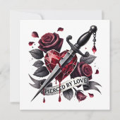 Lupercalia Gothic Heart & Sword Valentine's シーズンカード (正面)