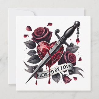 Lupercalia Gothic Heart & Sword Valentine's シーズンカード