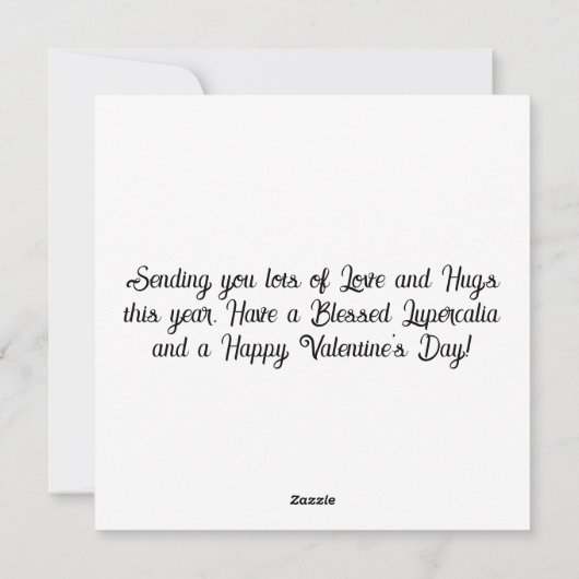 Lupercalia Gothic Heart & Sword Valentine's シーズンカード (裏面)