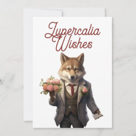Lupercalia Handsome Wolf Valentines Day シーズンカード