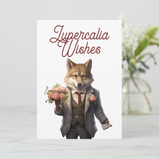 Lupercalia Handsome Wolf Valentines Day シーズンカード (スタンド正面)