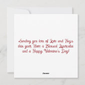 Lupercalia Love Swans & Roses Valentine's Day シーズンカード (裏面)