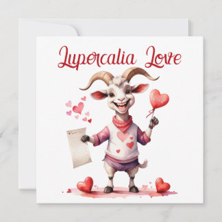 Lupercalia Love Sweet Goat Hearts Valentine's Day シーズンカード