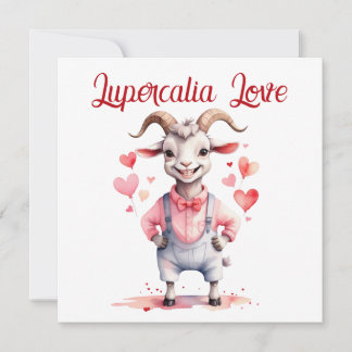 Lupercalia Love Sweet Goat Hearts Valentine's Day シーズンカード