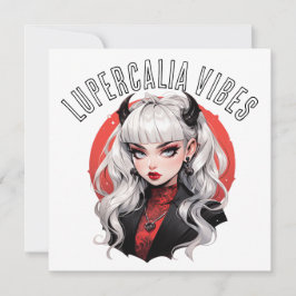 Lupercalia Vibes Gothic Demon Girl Valentine's Day シーズンカード