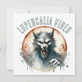 Lupercalia Vibes Werewolf Valentine's Day シーズンカード
