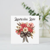 Lupercalia Vintage Gothic Retro Bouquet Valentine シーズンカード (スタンド正面)