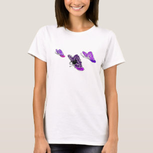 Lupieルーシーの紫色の蝶Tシャツ Tシャツ