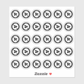 Lupin Free Wedding Place Card Mini Food Allergy シール