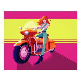 Lupin III the third Fujiko bike print フォトプリント