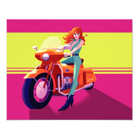 Lupin III the third Fujiko bike print フォトプリント (正面)
