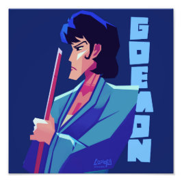 Lupin III the third Goemon medium art print フォトプリント